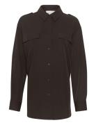 Malenagz Ls Shirt Tops Shirts Long-sleeved Brown Gestuz