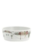 Skål Lige Kant Vinter Home Tableware Bowls Breakfast Bowls White Pilli...