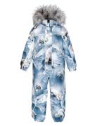 Polaris Fur Outerwear Coveralls Snow-ski Coveralls & Sets Blue Molo