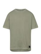 Over Basic T-Shirt Tops T-Kortærmet Skjorte Khaki Green Tom Tailor