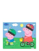 Peppa Pig Frame Cardboard Puzzle - Biking Toys Puzzles And Games Puzzl...