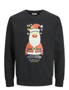 Jjxmas Jolly Sweat Crew Neck Tops Sweatshirts & Hoodies Sweatshirts Bl...