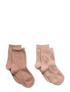 Erina Wool Rib Socks - 3-Pack Sokker Strømper Pink Mp Denmark