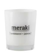 Scented Candle, Sandalwood & Jasmine Duftlys White Meraki