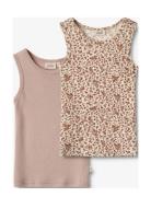 Wool Singlet Iggy Tops T-shirts Sleeveless Pink Wheat