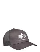 Basic Trucker Cap Accessories Headwear Caps Grey Alpha Industries