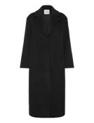 Slrubie Long Coat Uldfrakke Frakke Black Soaked In Luxury