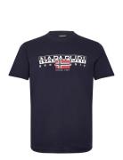 Aylmer Short Sleeve T-Shirt Tops T-Kortærmet Skjorte Navy Napapijri