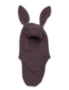 Balaclava Ears Wool Fleece Accessories Headwear Balaclava Purple Hutte...