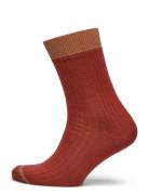 Erina Wool Rib Socks Lingerie Socks Regular Socks Orange Mp Denmark