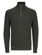 Jprblaliam Knit Half Zip Bf Jnr Tops Knitwear Pullovers Green Jack & J...