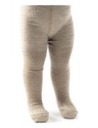 Wool Tights, Aubergine Tights Beige Smallstuff