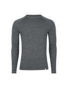 Men's Merino Long Sleeved Shirt Tops T-Langærmet Skjorte Grey Danish E...