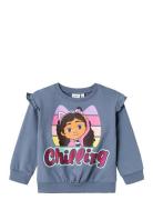 Nmfsanne Gabby Nreg Sweat Bru Sky Tops Sweatshirts & Hoodies Sweatshir...