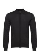 Balonso-L Tops Knitwear Full Zip Jumpers Black BOSS