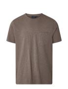 Travis Organic Cotton Tee Tops T-Kortærmet Skjorte Brown Lexington Clo...