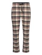 Checked Brushed Pyjama Pants Hyggebukser Burgundy Lindbergh