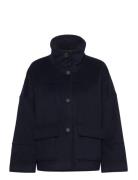 Cropped Wool Jacket Uldjakke Jakke Navy GANT