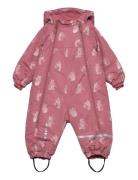 Snow Suit Aop Outerwear Coveralls Snow-ski Coveralls & Sets Pink Minym...