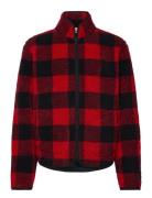 Checked Fleece Jacket Tops Sweatshirts & Hoodies Fleeces & Midlayers R...