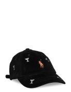 Embroidered Corduroy Ball Cap Accessories Headwear Caps Black Polo Ral...