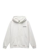 Linth Hoodie Tops Sweatshirts & Hoodies Hoodies Cream Napapijri