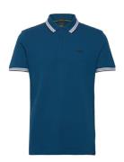 Paddy Sport Polos Short-sleeved Blue BOSS