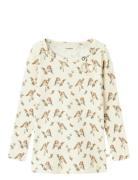 Nmfgavo Eli Ls Slim Top Lil Tops T-shirts Long-sleeved T-Skjorte Cream...