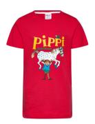 Pippi T-Shirt Tops T-Kortærmet Skjorte Red Pippi Langstrømpe