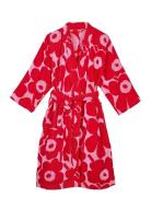 Unikko Bath Robe Home Textiles Bathroom Textiles Robes Pink Marimekko ...