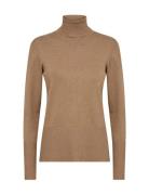 Sc-Dollie Tops Knitwear Turtleneck Brown Soyaconcept