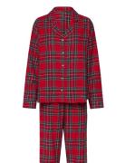 Pj Flannel Twill Check Pyjamas Nattøj Red Hunkemöller