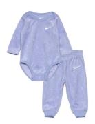 Nike Essentials Bodysuit And Pants Set Langærmet Body Blue Nike