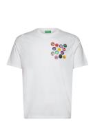 T-Shirt Tops T-Kortærmet Skjorte White United Colors Of Benetton