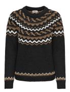 Onlisle Life Ls O-Neck Cc Knt Tops Knitwear Jumpers Black ONLY