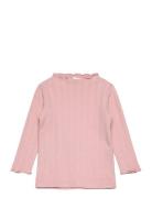 Nmfraria Ls Slim Top Tops T-shirts Long-sleeved T-Skjorte Pink Name It