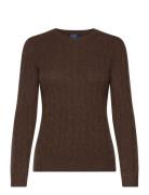 Cable-Knit Cashmere Sweater Tops Knitwear Jumpers Brown Polo Ralph Lau...