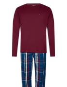 Ls Pj Set Woven - Boxed Pyjamas Nattøj Burgundy Tommy Hilfiger