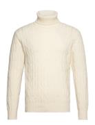 Sweater L/S Tops Knitwear Turtlenecks Cream United Colors Of Benetton