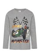 Top Ls Race Car Front Tops T-shirts Long-sleeved T-Skjorte Grey Lindex