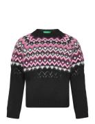 Sweater L/S Tops Knitwear Pullovers Black United Colors Of Benetton