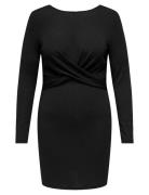 Carqueen L/S Glitter Twist Dress Jrs Bf Kort Kjole Black ONLY Carmakom...