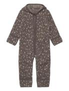 Pram Suit Ears Soft Wool Outerwear Fleece Outerwear Fleece Suits Brown...