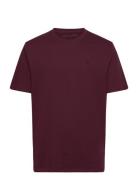 Essential Regular Fit Logo T-Shirt Tops T-Kortærmet Skjorte Burgundy S...