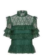 Rachel Blouse Designers Blouses Short-sleeved Green Malina