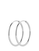 Senorita Hoop Designers Jewellery Earrings Hoops Silver Maria Black