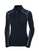 W Lifa Merino Midw 1/2 Zip Sport Base Layer Tops Navy Helly Hansen