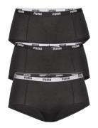 Puma Mini Short 3P Pack Sport Panties Hipster & Boyshorts Black PUMA