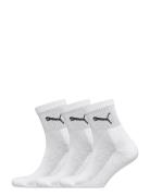 Puma Unisex Short Crew 3P Sport Socks Regular Socks White PUMA