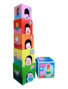 Peppa Pig Stacking Cubes W Wooden Figurines Toys Baby Toys Educational...